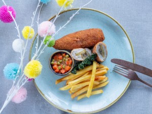 Kotlet a'la de volaille z pieczarkami i żółtym serem (260g) 2 szt.